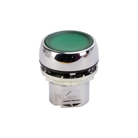 Allen-Bradley 800F Pushbutton 22.5mm Head Only Metal Momentary Flush Green Cap Illuminated