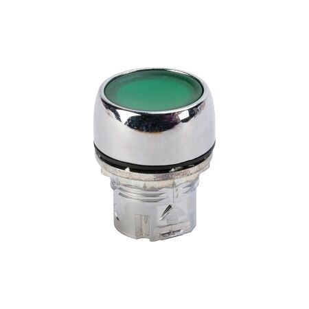 Allen-Bradley 800F Pushbutton 22.5mm Head Only Metal Alternate Action Flush Green Cap Illuminated