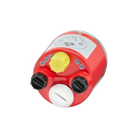 AB 843ES CIP Safety Ethernet/IP Encoder Multi Turn Hollow Shft 9.52mm Diam FLNG 63mm M12 12-30VDC