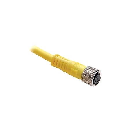 AB 889P Cordset Cable PVC Yellow 3 Pin 24AWG Pico Female Straight M8 Unshielded 10m