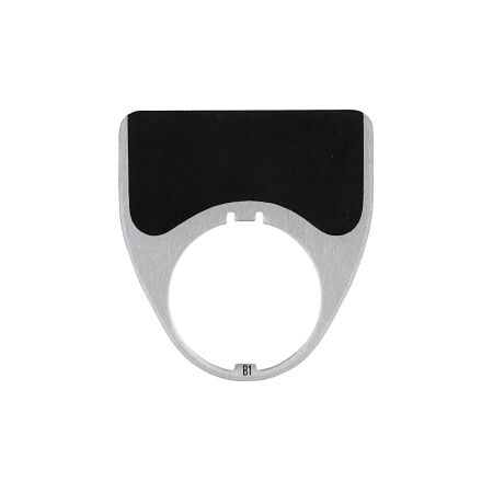Austrol N100 Legend Plate Blank Black 51 x 54mm Large to suit E Stops and Mushroom Operators