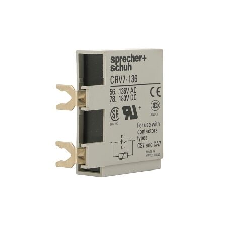 S+S CA7 Coil Suppressor Varistor Module 56 to 136VAC and 78 to 180VDC