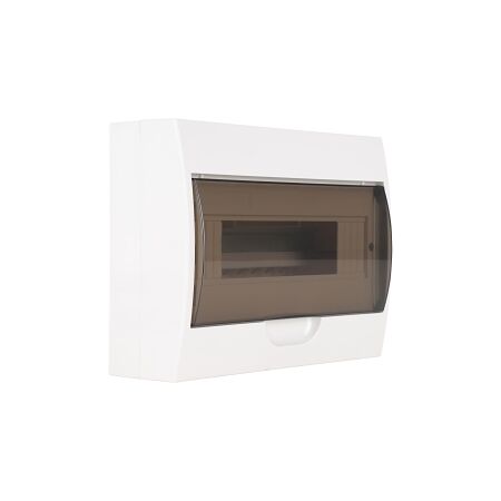 NHP MOD6 CSB Insulated Loadcentre 12 Way DIN Surface Door Transparent