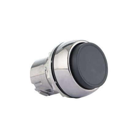 Sprecher and Schuh D7 Pushbutton 22.5 mm Head Only Metal MOM Extended Black Cap Non Illuminated