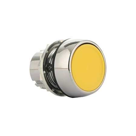 Sprecher and Schuh D7 Pushbutton 22.5 mm Head Only Metal Momentary Flush Yellow Cap Non Illuminated