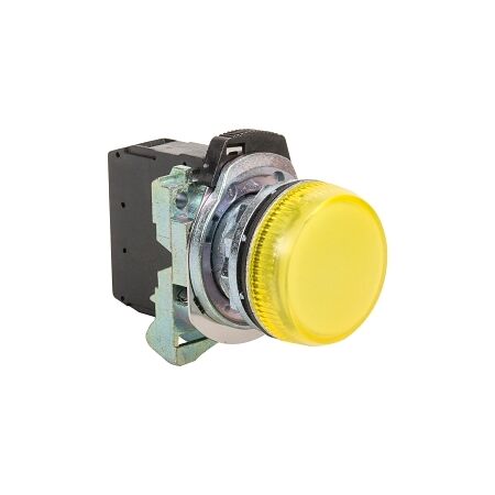 Sprecher and Schuh D7 Pilot Light 22.5 mm Head Only Round Metal Yellow Lens