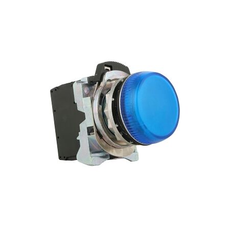 Sprecher and Schuh D7 Pilot Light 22.5 mm Complete Metal LED 24V AC DC Blue Lens