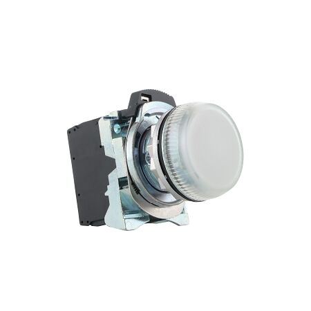 Sprecher and Schuh D7 Pilot Light 22.5mm Complete Metal LED 120V AC Clear