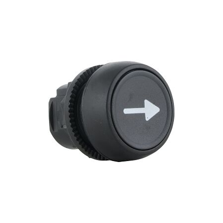 Sprecher and Schuh D7 Pushbutton 22.5 mm Head Only Plastic MOM Flush BLK Cap RIGHT ARROW Non Ill