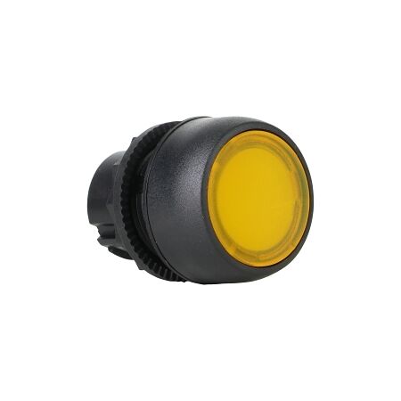 Sprecher and Schuh D7 Pushbutton 22.5 mm Head Only Plastic Latch Flush Yellow Lens Cap Illuminated