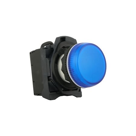 Sprecher and Schuh D7 Push to Test Pilot Light 22.5mm Complete Plastic LED 24V AC DC Blue