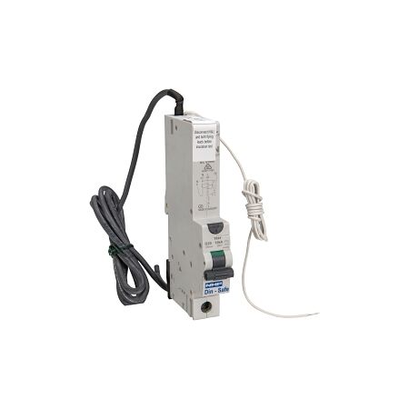 NHP DIN-T Residual Current Device Long Body w/ Overcurrent 10kA 10A 1Pole and N D Curve 30mA Type A