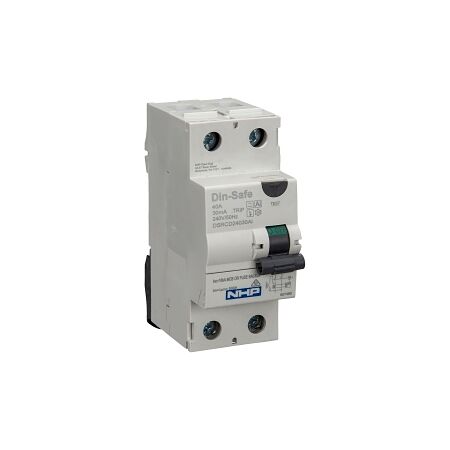 NHP DIN-T Residual Current Circuit Breaker RCCB 1Pole and Neutral 40A 30mA Type AI