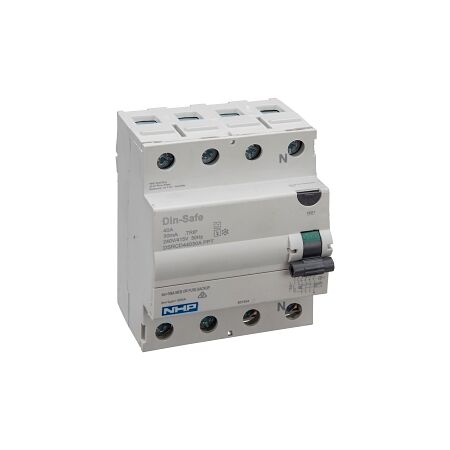 NHP DIN-T Residual Current Circuit Breaker RCCB 3Pole and Neutral 100A 300mA Type A ABB Brand F204A