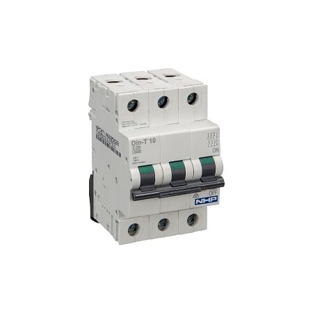 NHP DIN-T Miniature Circuit Breaker 10kA 3Pole 6A C Curve
