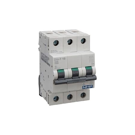 NHP DIN-T Miniature Circuit Breaker 10kA 3Pole 16A D Curve