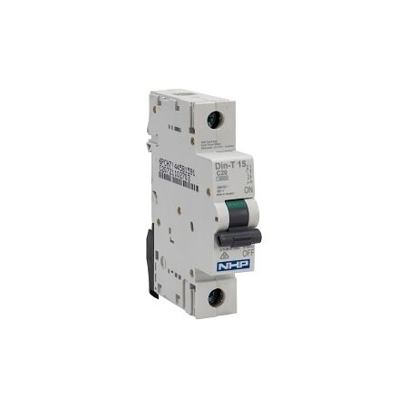 NHP DIN-T Miniature Circuit Breaker 25kA 1Pole 10A C Curve