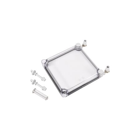 Fibox EK Cover suits 280 x 280mm Base 80mm High with Hinges Clear