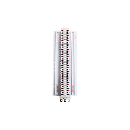 NHP POWERMAX GB Isolation Busbar Chassis DIN-T 250A 48 Way 2Pole Bottom Feed Red Black