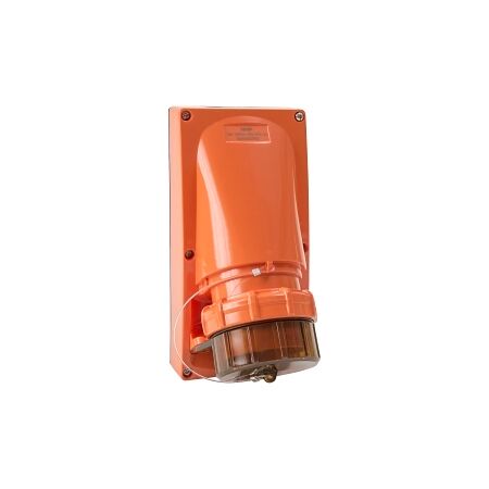 NHP ISO Appliance Inlet, 3 Round Pins 32A 250V AC, without Base, Resistant Orange