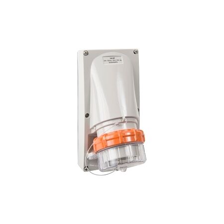 NHP ISO Appliance Inlet, 4 Round Pins 20A 500V AC, without Base, Grey