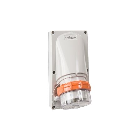NHP ISO Appliance Inlet, 4 Round Pins 40A 500V AC, without Base, Grey