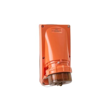 NHP ISO Appliance Inlet, 4 Round Pins 40A 500V AC, without Base, Resistant Orange