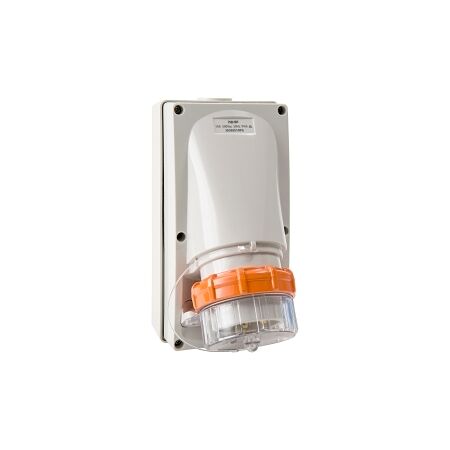 NHP ISO Appliance Inlet, 5 Round Pins 10A 500V AC, w/ Base 38mm, Base