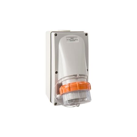 NHP ISO Appliance Inlet, 5 Round Pins 32A 500V AC, w/o Base, Grey