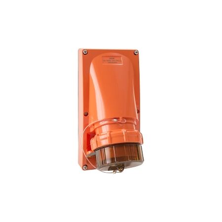 NHP ISO Appliance Inlet, 5 Round Pins 32A 500V AC, w/o Base, Resistant Orange