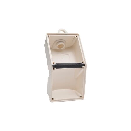 NHP ISO Back Box/Base, 2 Gang (1 x 2) - Pendant 60mm depth, Resistant White