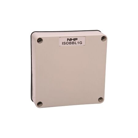 NHP ISO Cover - Blank, 1 Gang - 28mm depth, Grey