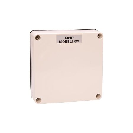 NHP ISO Cover - Blank, 1 Gang - 28mm depth, Resistant White