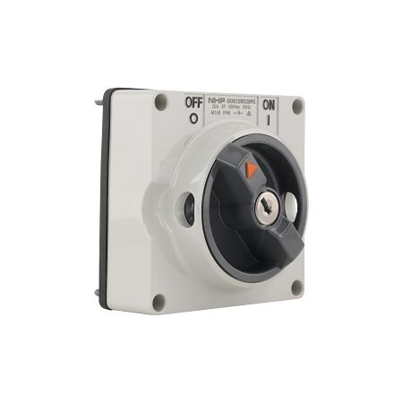 NHP ISO Surface Switch - Key, Lock in OFF, 3 Pole 20A 500V AC, w/o Base, Grey