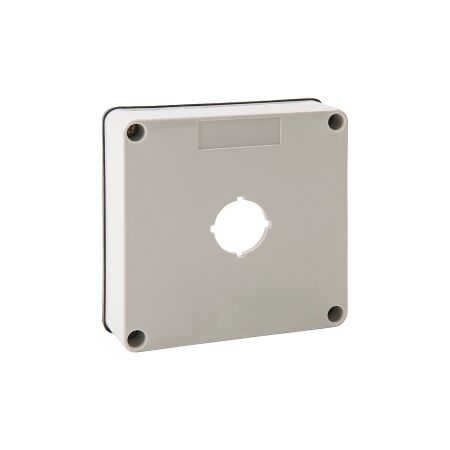NHP ISO Cover - Cutout (1 x 22 5mm), 1 Gang - Shallow D38mm, Grey