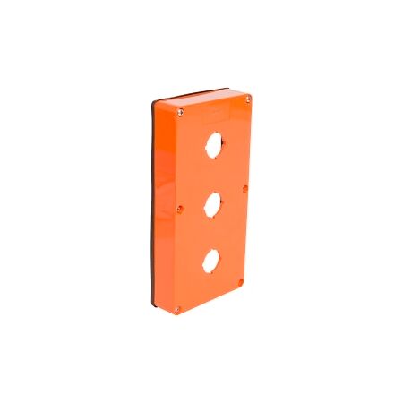 NHP ISO Cover - Cutout (2 x 22 5mm), 2 Gang - Shallow D38mm, Resistant Oange