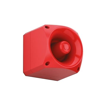 Klaxon Nexus 105 Sounder 1 Alarm 64 Tones 105dB IP66 110 to 230V AC Wall Mount Red