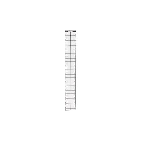 NHP Concept Panelboard Accessory Label Escutcheon Legend 1 to 96 suits DINT
