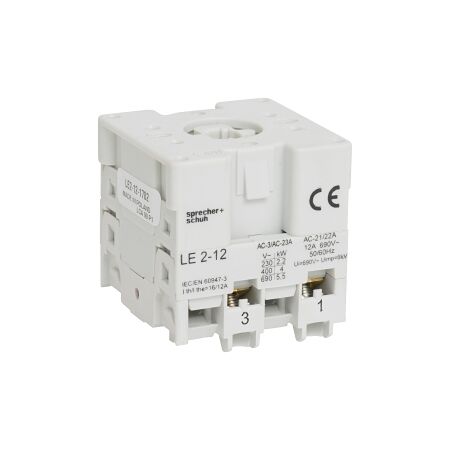 Sprecher and Schuh L2 Cam Switch Switch Body 2 Pole Changeover with Off 12A Panel Mount