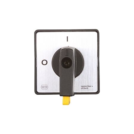 Sprecher and Schuh L7 Handle Std Padlock Type E BK/Silver Screw Fixing Mount 67 x 67mm Engraved O I