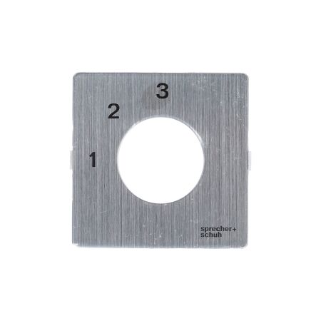 Sprecher and Schuh L2 Cam Switch Ll2A4 Legend Plate 48 x 48mm 1 2 3