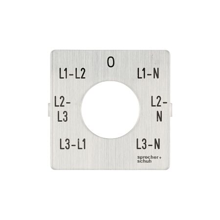 Sprecher and Schuh L2 Cam Switch Ll2A4 Legend Plate 48 x 48mm 0 L1 L2 N