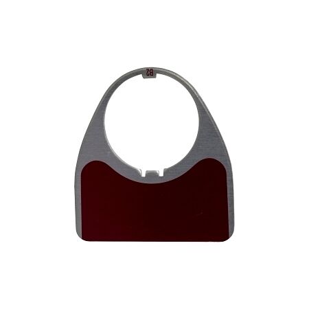 Austrol N100 Legend Plate Blank Red 51 x 54mm Large to suit E Stops and Mushroom Operators