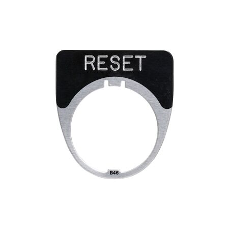 Austrol N100 Legend Plate Reset Black 41 x 45mm Medium to suit N100 operators and indicators