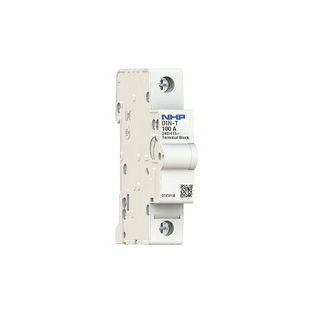 NHP DIN-T Accessory 1 Pole Through Terminal 100A (MCB profile)