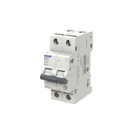 NHP DIN-T Miniature Circuit Breaker MCB 6kA 2 Pole 13A C Curve