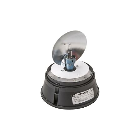 Moflash Beacon Rotating H1 x 70W 24V DC IP65 Wall or Surface Mount Lens Blue