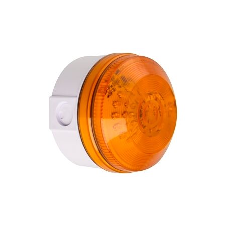 Moflash Xenon Beacons 5 Joules Flashing Mode IP65 15 to 28V AC DC Wall or Surface Mount Lens Amber