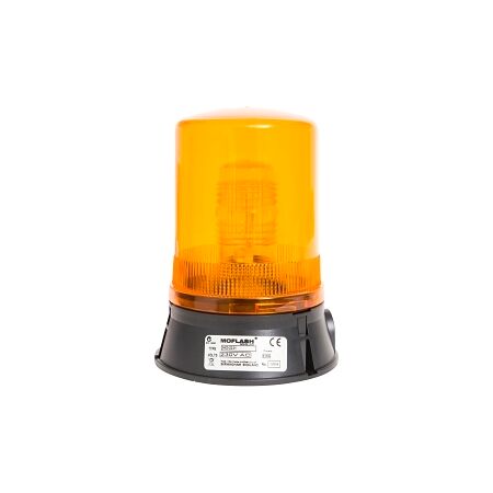Moflash Xenon Beacons 24 Joules Flashing Mode IP65 115V AC Wall or Surface Mount Lens Amber