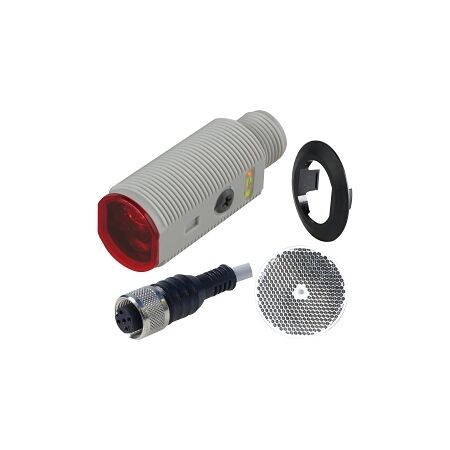 Carlo Gavazzi Photoelectric Sensor Retro Reflective Plastic M18 NPN NO NC IP69K M12 Plug 5m